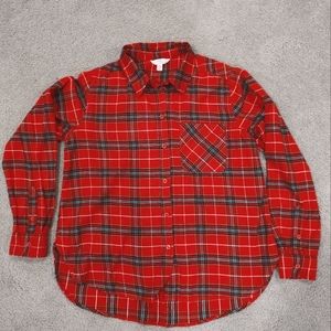 Christmas colors flannel shirt